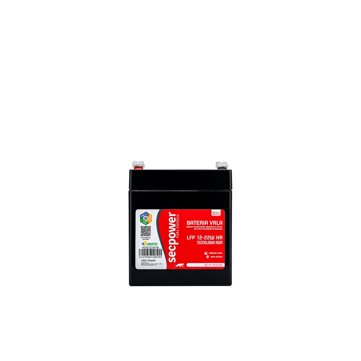 Bateria SecPower VRLA LFP 12-22W HR